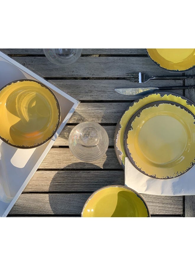 Fox Run 48790 Melamine Dinnerware Set 10 Yellow - Image 3