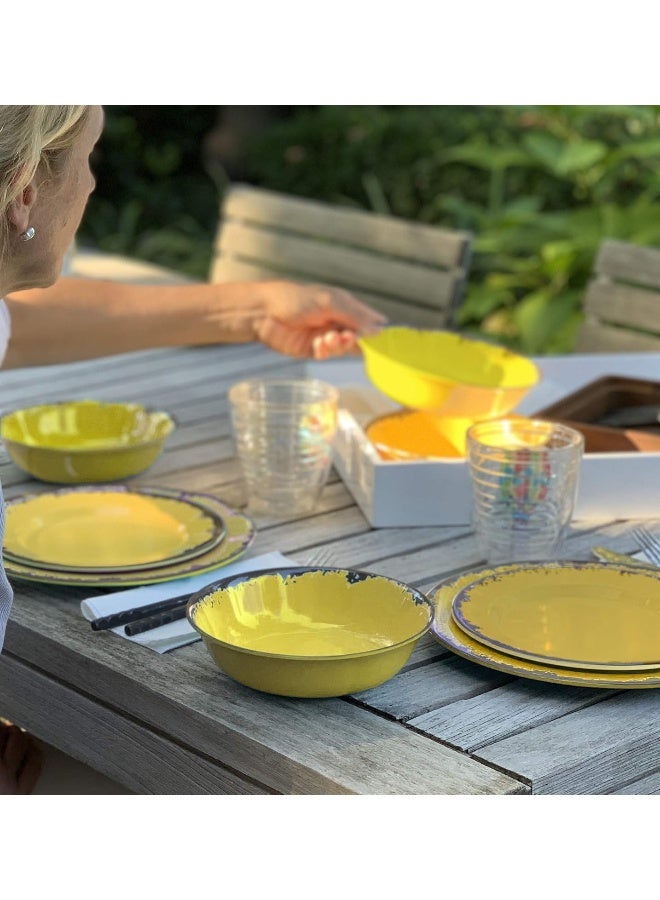 Fox Run 48790 Melamine Dinnerware Set 10 Yellow - Image 4
