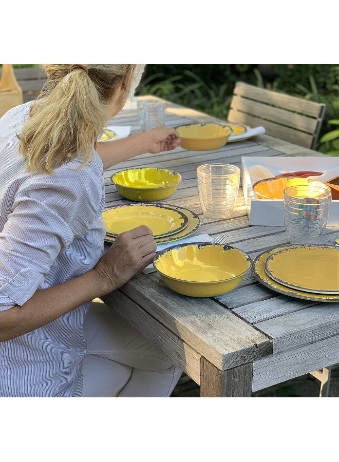 Fox Run 48790 Melamine Dinnerware Set 10 Yellow - Image 2