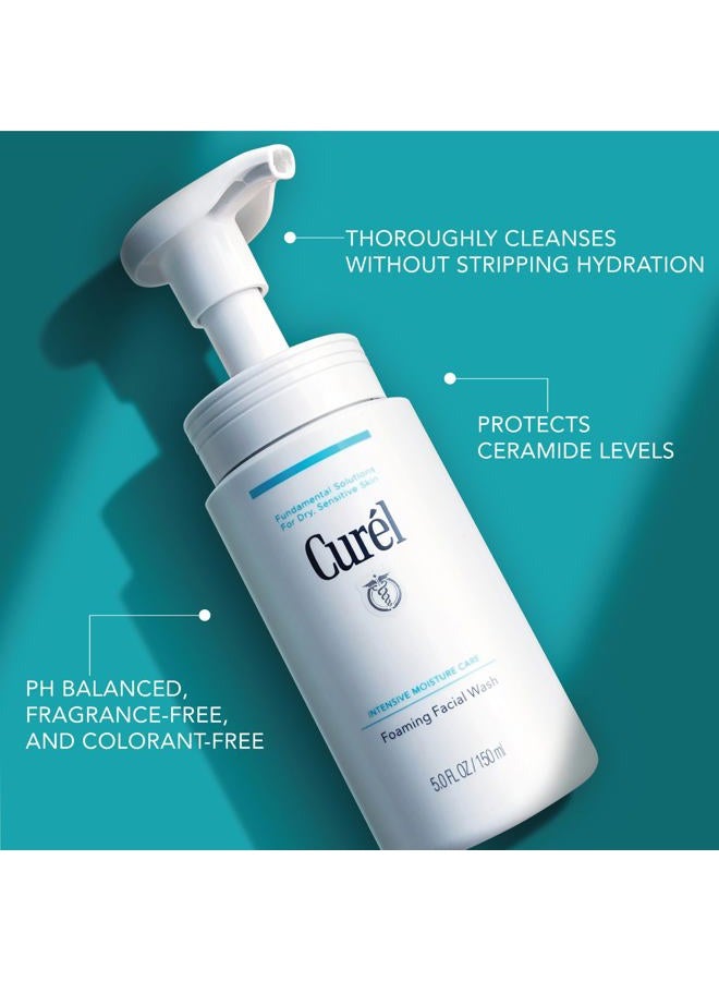 Curel Foaming Gentle Cleansing Face Wash Cleanser for Dry, Sensitive Skin 150 ml - Image 3