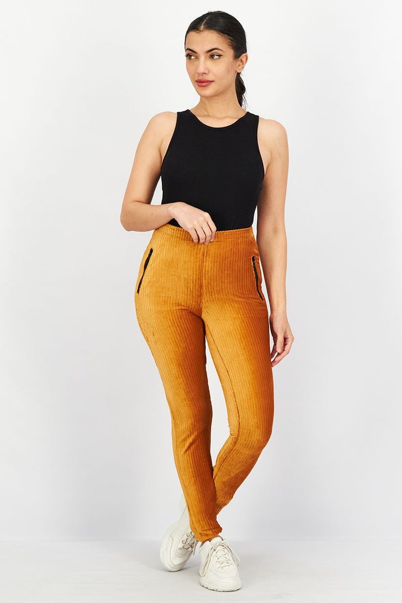 Juicy Couture Women Regular Fit Textured Pull On Pants, California Sunrise - Image 4