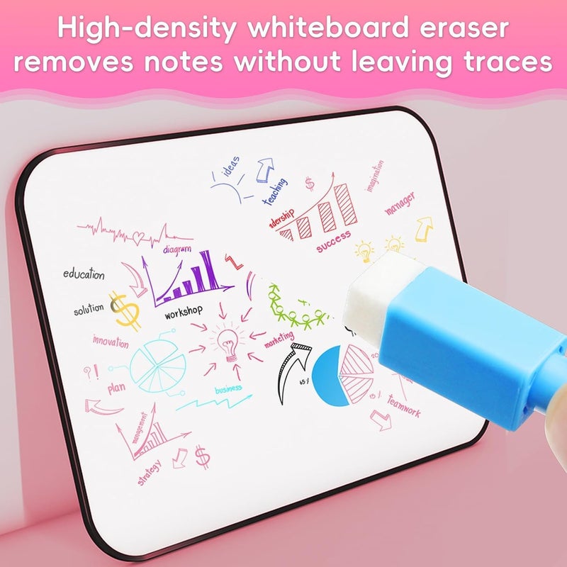 KASTWAVE Colored Whiteboard Pens, 16 Whiteboard Markers Erasable Dry Wipe Pens For Whiteboard Window Pens For Glass Washable Whiteboard Pens With Eraser For Kids And Adults (11.3 - Image 3