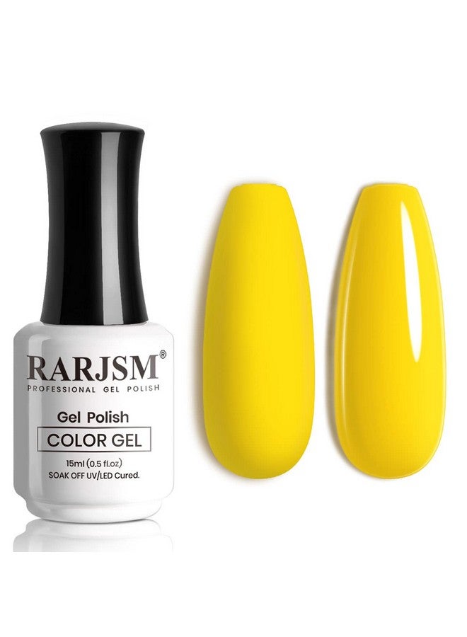 RARJSM Gel Nail Polish 15Ml Lemon Yellow Nail Polish Summer Colors Nails Gel Soak Off Uv Led Gel Nail Art Manicure Salon Diy At Home - Image 1