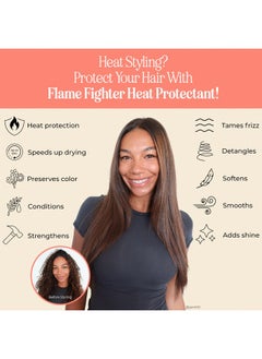 INH Heat Protection Spray | Thermal Protectant For Styling & Blow Drying | Detangler, Frizz Tamer & Shine Enhancer With Wheat Protein & Aloe Vera | 4 Fl Oz/120Ml  - Image 2