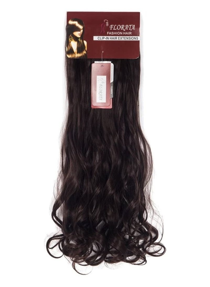 إستيل Estelle 7 قطع 16 مشابك 23-24 بوصة سميكة مجعد مستقيم كامل الرأس في على لحمة مزدوجة وصلات شعر بني متوسط - Image 4