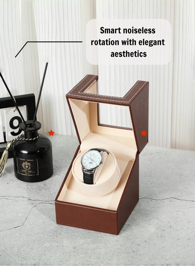 Hiras Automatic Watch Winder Watches Organizer Storage Box with Quiet Motor, Suitable Men and Lady Watches - Image 5