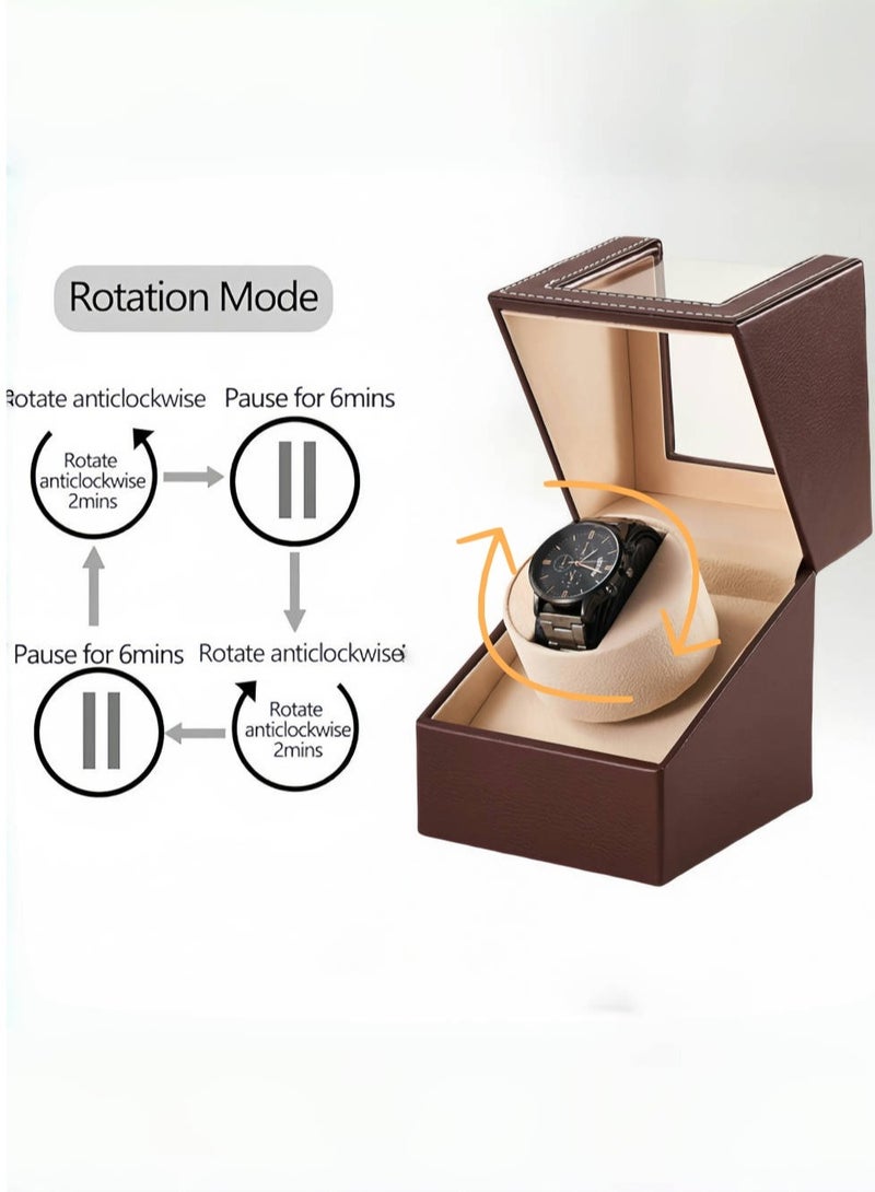 Hiras Automatic Watch Winder Watches Organizer Storage Box with Quiet Motor, Suitable Men and Lady Watches - Image 3