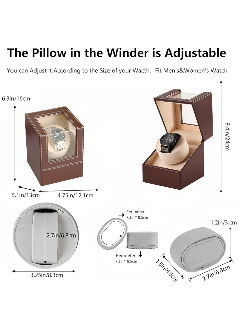 Hiras Automatic Watch Winder Watches Organizer Storage Box with Quiet Motor, Suitable Men and Lady Watches - Image 4