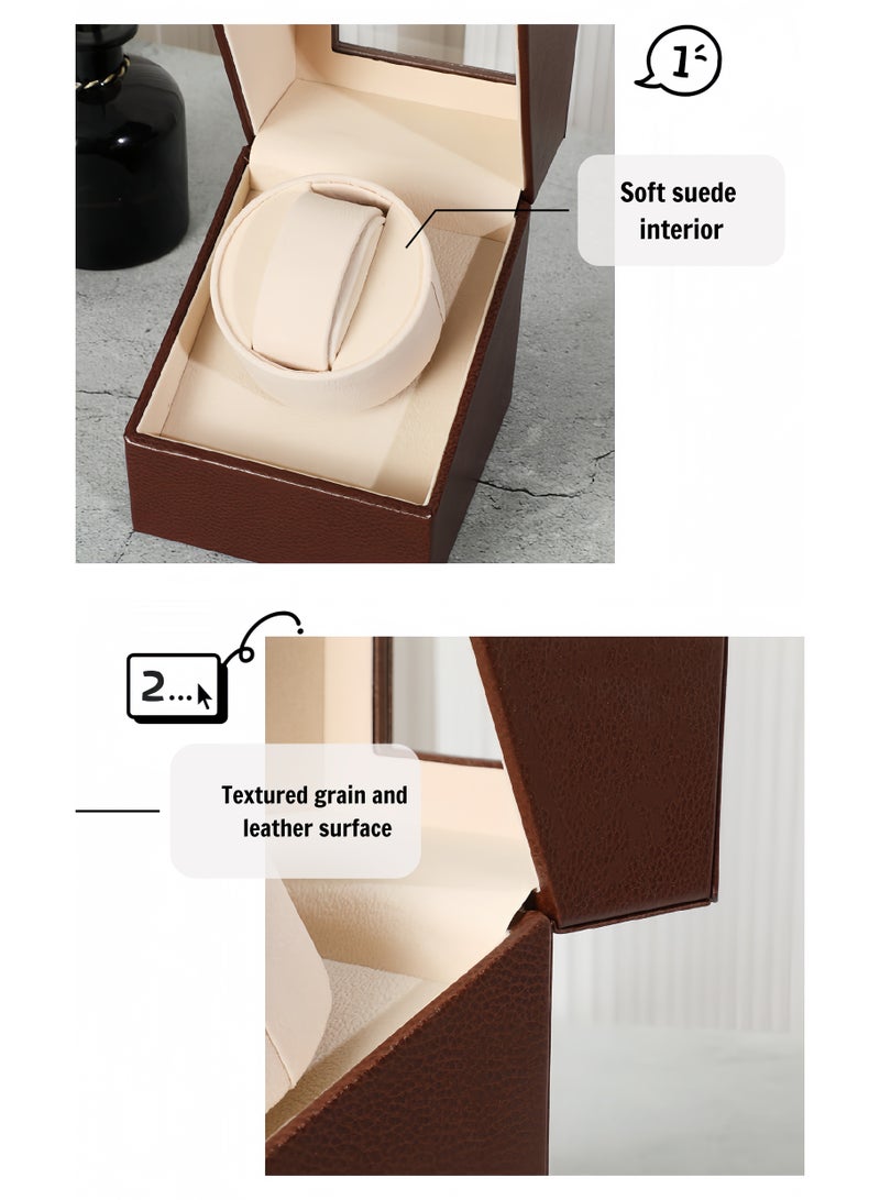 Hiras Automatic Watch Winder Watches Organizer Storage Box with Quiet Motor, Suitable Men and Lady Watches - Image 2