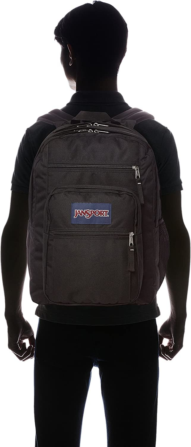 JANSPORT حقيبة ظهر جانسبورت الكبيرة للطلاب (أسود/أسود، مقاس واحد) - Image 3