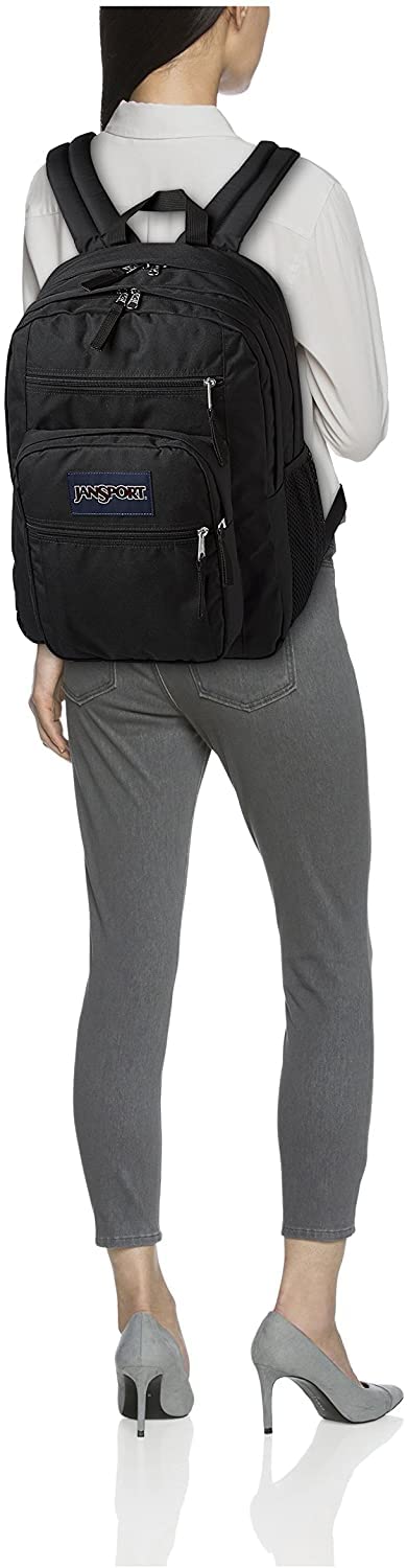 JANSPORT حقيبة ظهر جانسبورت الكبيرة للطلاب (أسود/أسود، مقاس واحد) - Image 2