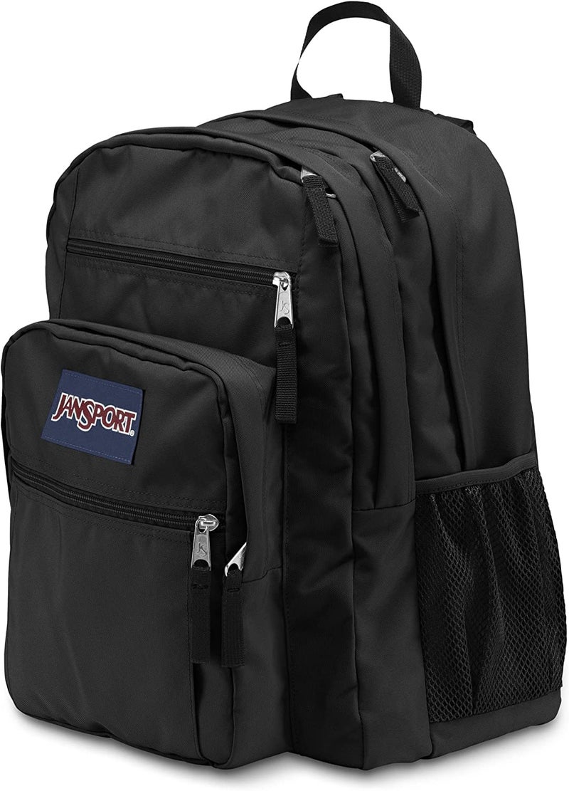 JANSPORT حقيبة ظهر جانسبورت الكبيرة للطلاب (أسود/أسود، مقاس واحد) - Image 4