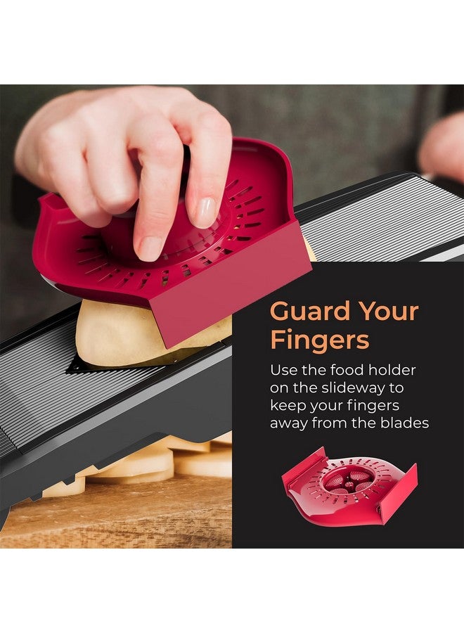 Mueller Austria MuellerLiving Mandoline Slicer for Kitchen, Adjustable Vegetable Chopper, Fruit, Cheese Grater, Potato Chips Slicer - Black - Image 5