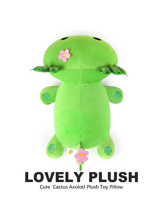 Onsoyours Cute Axolotl Plush, Soft Stuffed Animal Salamander Plush Pillow, Kawaii Plushie Toy for Kids (Axolotl Cactus, 13") - Image 4