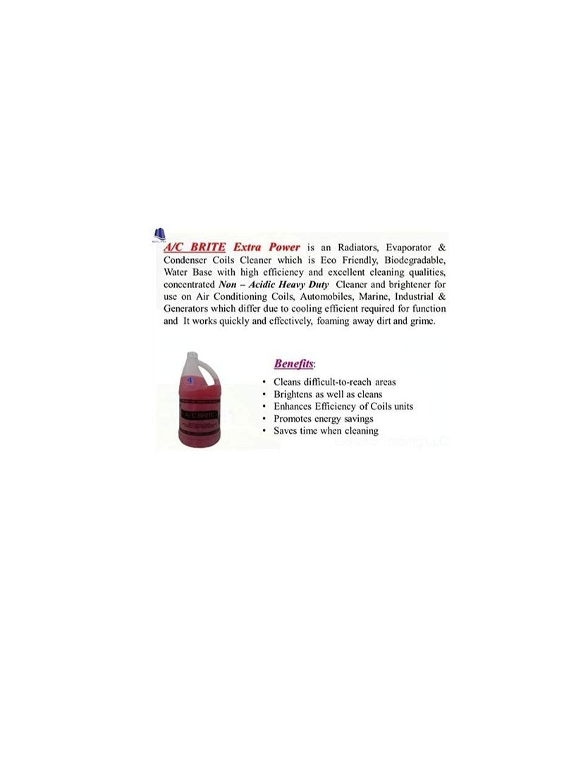 KNP A/C Brite Heavy Duty Coil Cleaner for Use on Air Conditioning Coil, Automobiles, Marine & Industrial etc - 1 Gallon - Image 3