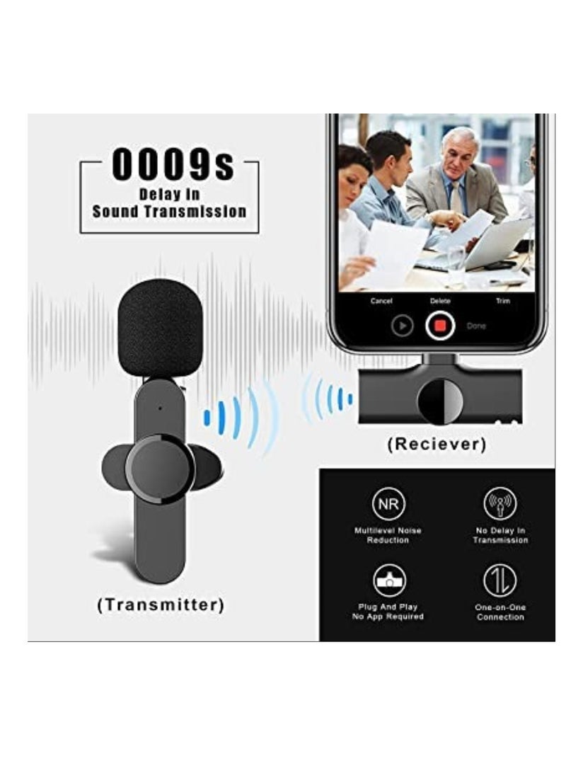 2 in 1 iphone or type-c Wireless Lavalier Microphone For IPhone, Plug Play, Portable Audio Video Recording Mic for Youtube, Live Stream, Vlog, Interview, Laptops PC - Image 4