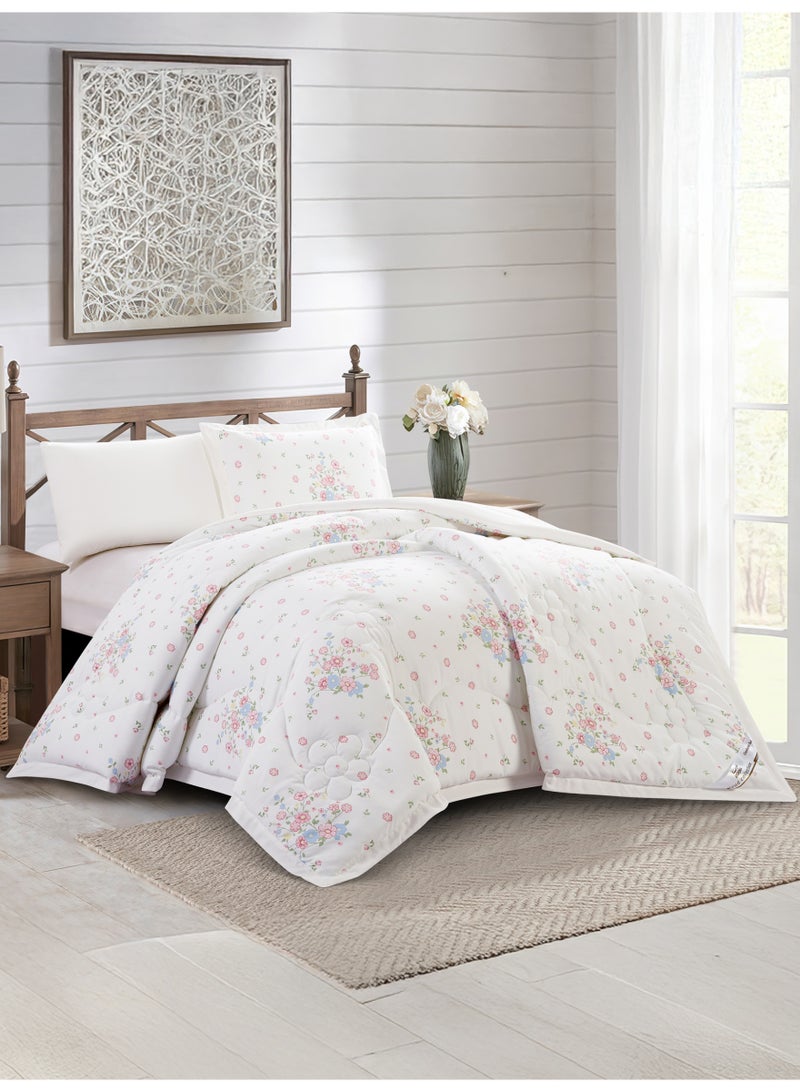 Doona Bedding Comforter Set, Fits 140x200 cm Single Size Bed – 4 Pcs Reversible Printed Design – 350 GSM All-Season Comforter – Premium Brushed Microfiber - Image 1