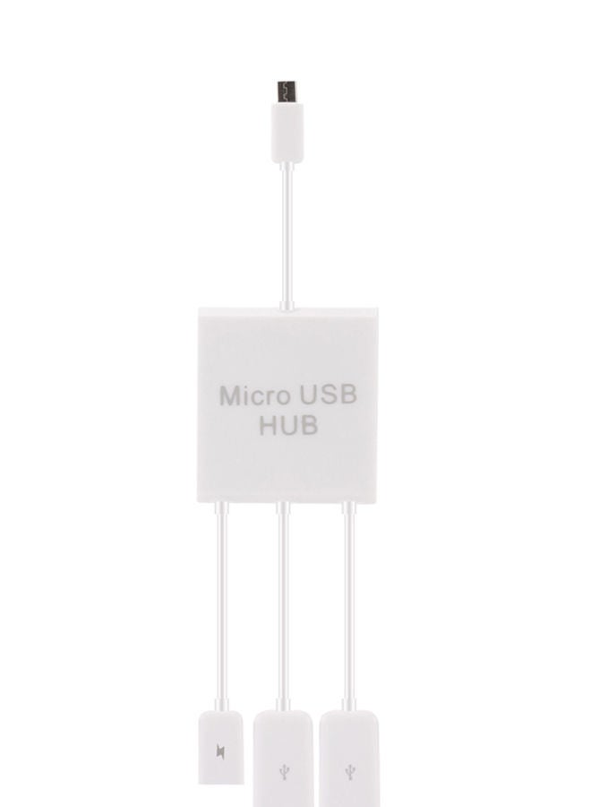 NIBEMINENT Micro USB To OTG Charging Adapter White - Image 1