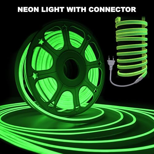 Forus 10 Meter LED Neon Strip Light - Green, Flexible Waterproof Cuttable Rope Lights, Indoor Outdoor Diwali Decorative Cove Lighting, Home Decoration, Festivals, Christmas Festival, 6-Months Warranty - Image 5