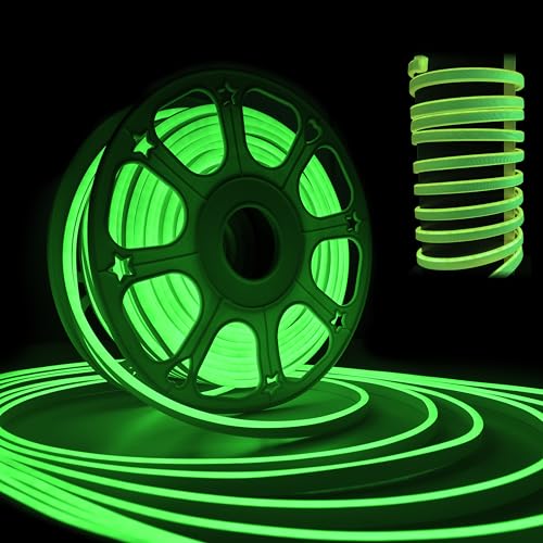 Forus 10 Meter LED Neon Strip Light - Green, Flexible Waterproof Cuttable Rope Lights, Indoor Outdoor Diwali Decorative Cove Lighting, Home Decoration, Festivals, Christmas Festival, 6-Months Warranty - Image 1