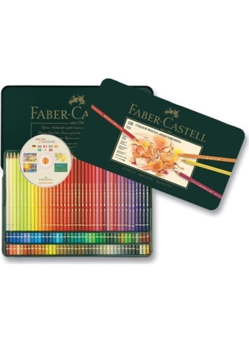FABER-CASTELL - Polychromos Dry Paint 120 Colors Metal Box - Image 1