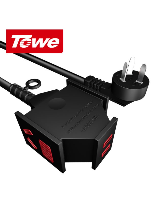 Towe 10a Three-g One-to Extension Cord For Electric Vehicles, Durable Power Strip For Construction Sites, Drop-resistant Socket, 1.0mm², 30 Meters - Image 4