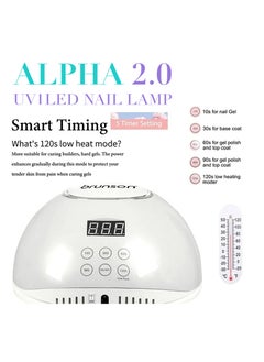 brunson UV Light for Gel Nail Polish Brunson Portable Alpha 2.0 UV LED Nail Lamp 54W with 5 Timer Settings and 36 UV LED Lights Easy and Fast Curing Nail Dryer for Acrylic Nails and Gel Polish with Auto Sensor and LCD Display  - Image 5