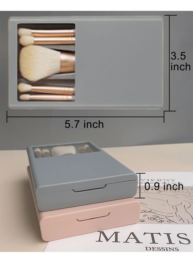 سفينة النور مجموعة فرش مكياج بحجم مناسب للسفر فرش مكياج صغيرة، مجموعة فرش تجميل صغيرة كاملة الوظائف مع حقيبة  مثالية للاستخدام أثناء التنقل - Image 5