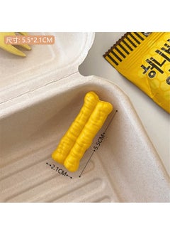 Funny Potato Chips Hairpin Cute Cartoon Food Duckbill Clip Simulation Food Side Clip Girls Heart Bangs Clip Hair Accessories 1# fried dough sticks hairpin
