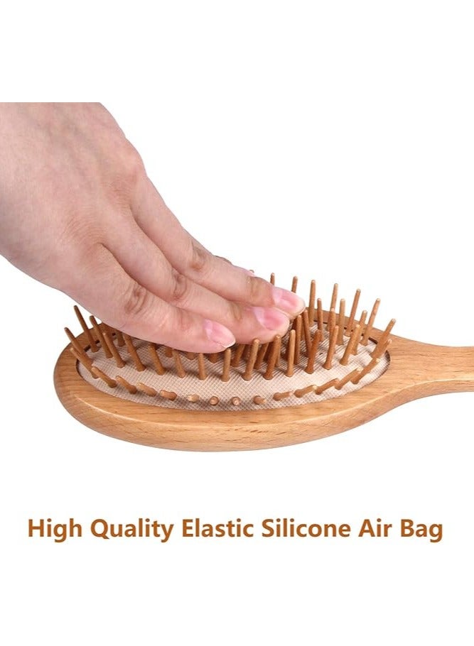 Generic Wooden Bristles Hair Brush - Stimulate Scalp Massage for Hair Growth, Perfect Gift for All Hair Types  - Image 5