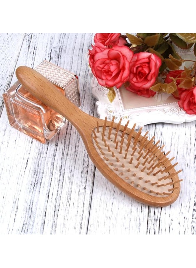 Generic Wooden Bristles Hair Brush - Stimulate Scalp Massage for Hair Growth, Perfect Gift for All Hair Types  - Image 3