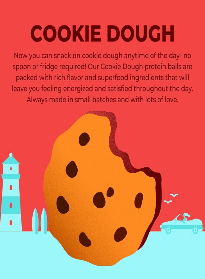 Day Out Protein Snack Balls | Cookie Dough 8 Pack Snack Bites | Gluten-Free, Dairy-Free, Vegan Treat | Convenient Ready to Eat Healthy Dessert Energy Bites | Includes 8 x 2oz Packs (16oz Total) | 12g Protein - Image 4