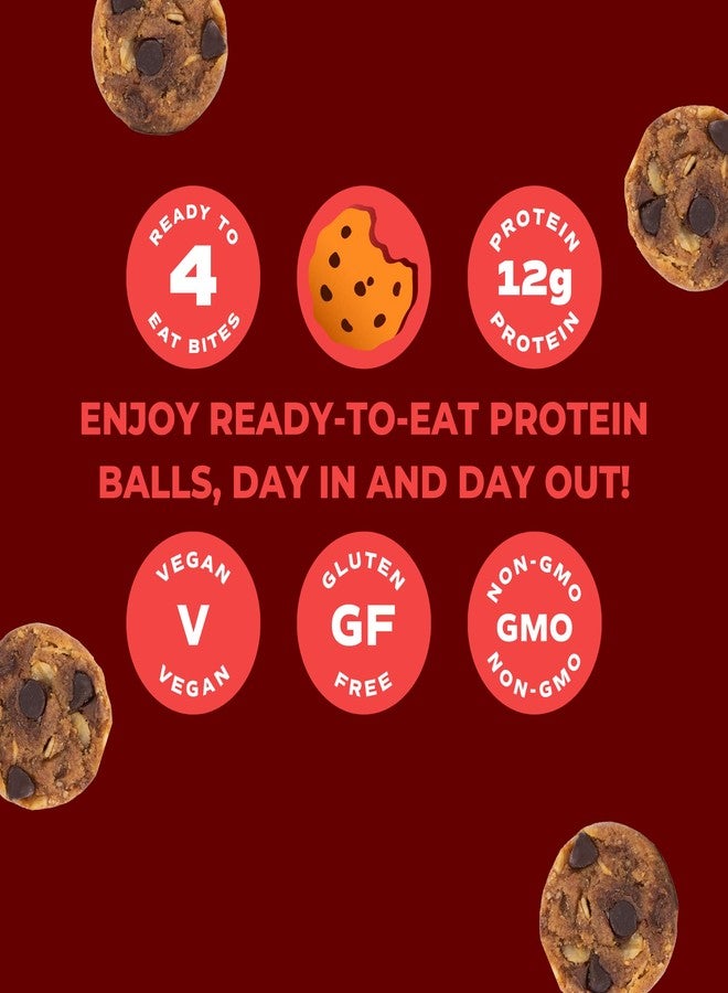 Day Out Protein Snack Balls | Cookie Dough 8 Pack Snack Bites | Gluten-Free, Dairy-Free, Vegan Treat | Convenient Ready to Eat Healthy Dessert Energy Bites | Includes 8 x 2oz Packs (16oz Total) | 12g Protein - Image 3