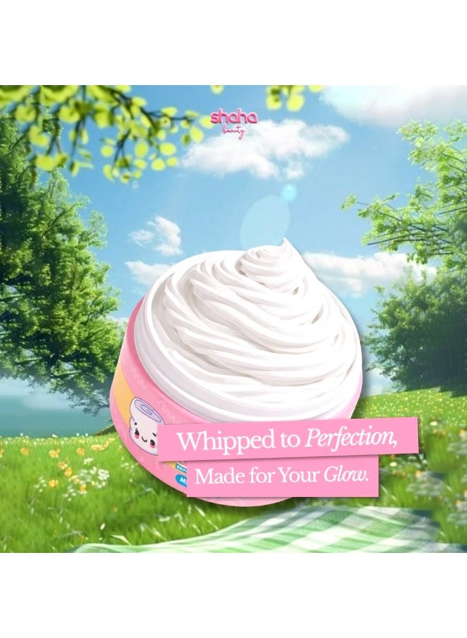SHAHA Hakuj Gluta Whipped Bleaching Cream – Pink Marshmallow Beauty Cream for Smooth, Glowing-Looking Skin touch of sweetness to your skincare routine with this adorable pink whipped cream, created for a soft, smooth appearance and an eye-catching beauty experience inspired by fluffy marshmallow textures. - Image 4