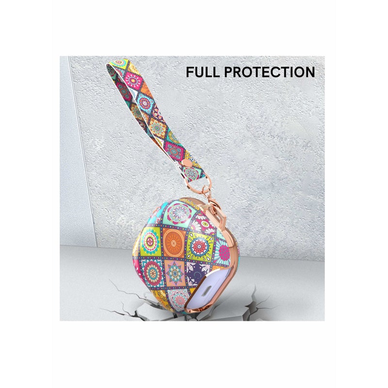 Zikra Earphone Protective Cover,  for Samsung Galaxy Buds Pro&Live&2 Headphone Protective Case TPU Protective Case Anti-Drop Shockproof - Bohemia (Drawstring) - Image 3