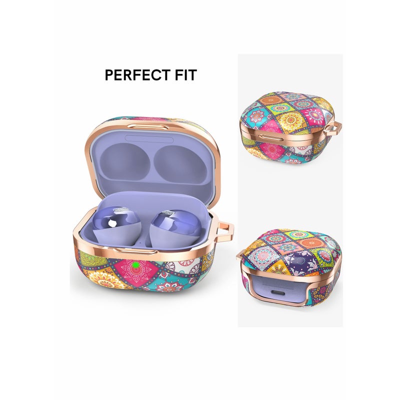 Zikra Earphone Protective Cover,  for Samsung Galaxy Buds Pro&Live&2 Headphone Protective Case TPU Protective Case Anti-Drop Shockproof - Bohemia (Drawstring) - Image 4