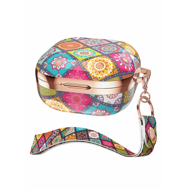 Zikra Earphone Protective Cover,  for Samsung Galaxy Buds Pro&Live&2 Headphone Protective Case TPU Protective Case Anti-Drop Shockproof - Bohemia (Drawstring) - Image 1