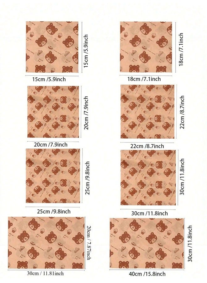 سكينة 100 ورقة تغليف للسندويشات، ورق شمعي للخبز، ورق ماص للزيت للطعام، ورق مقاوم للشحوم، ورق عزل للدجاج المقلي - Image 2