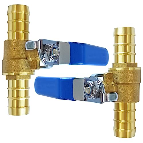 Joywayus 34 Inch Brass Ball Valve for PEX Pipe 2Way Ball Shut Off Valve Fittings Pack of 2 - Image 3