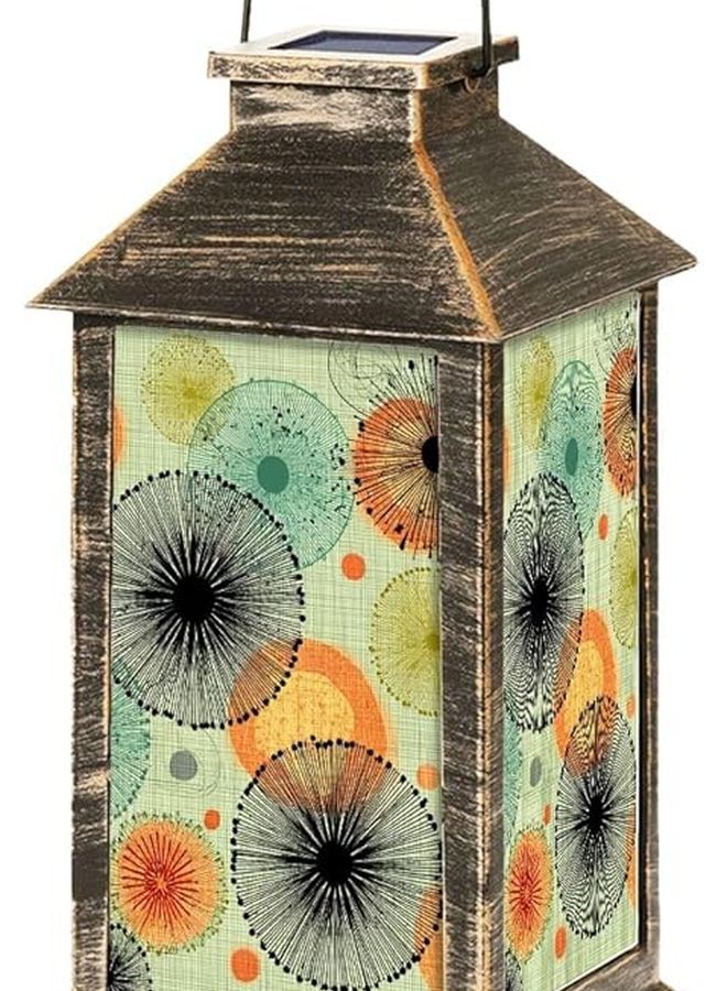 فانوس شمسي للإضاءة الخارجية المعلقة مقاوم للماء ارتفاع 13.5 بوصة ديكور للحديقة والفسحة - Image 1