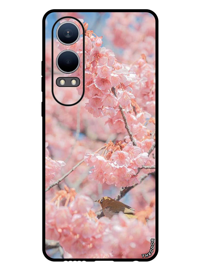 Theodor Protective Case Anti Scratch Shock Proof Bumper Cover For OnePlus Nord CE4 Lite Pink flowers - Image 1