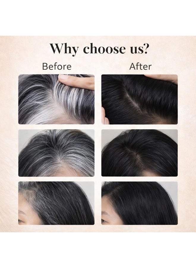 pewatul 2-in-1 Hair Color Stick & Comb, Long-Lasting Waterproof Color,Sweat-Proof, Quick Root Touch-Up, Easy Root Coverage for Everyday Styling, For Women & Men (BLACK) - Image 5