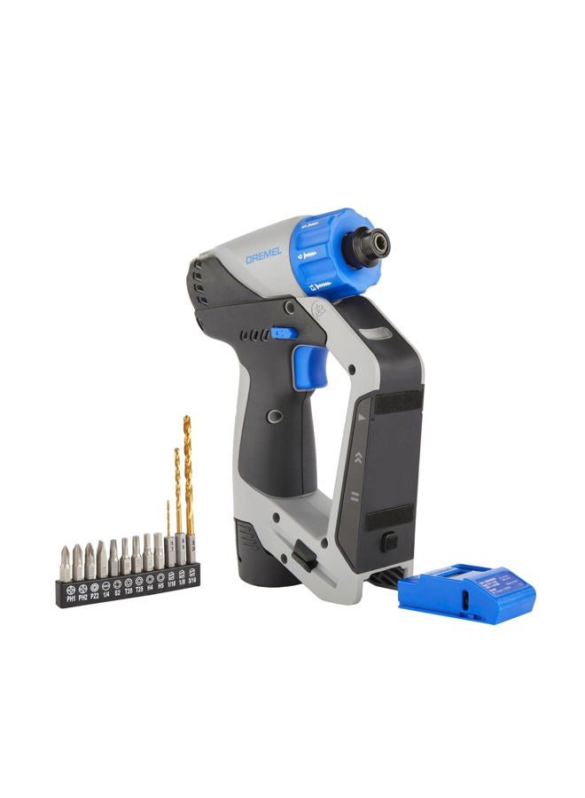 DREMEL Blueprint 3in1 Drill Driver with Integrated Stud Finder and Detachable Laser Level, Cordless Drill Set Includes 2.0 Ah Battery, Fast Charger, and 12 Bits (DD12V-S1) - Image 1