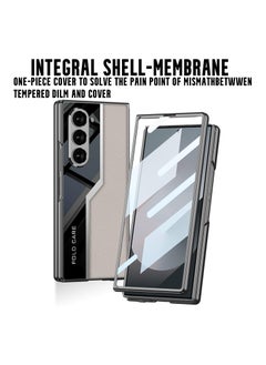 General Luxurious Samsung Galaxy Z Fold 6 phone case, polycarbonate and leather plating, complete with camera and screen protector, full coverage hard shell  - Image 4