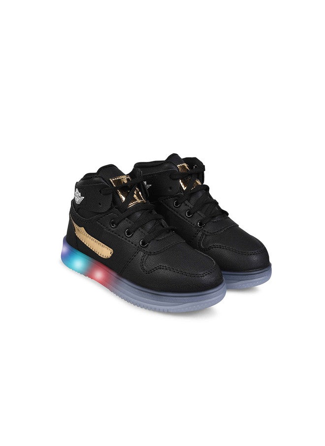KATS Boys Lightweight Memory Foam Insole LED Sneakers with Mid-Top Design - Image 2