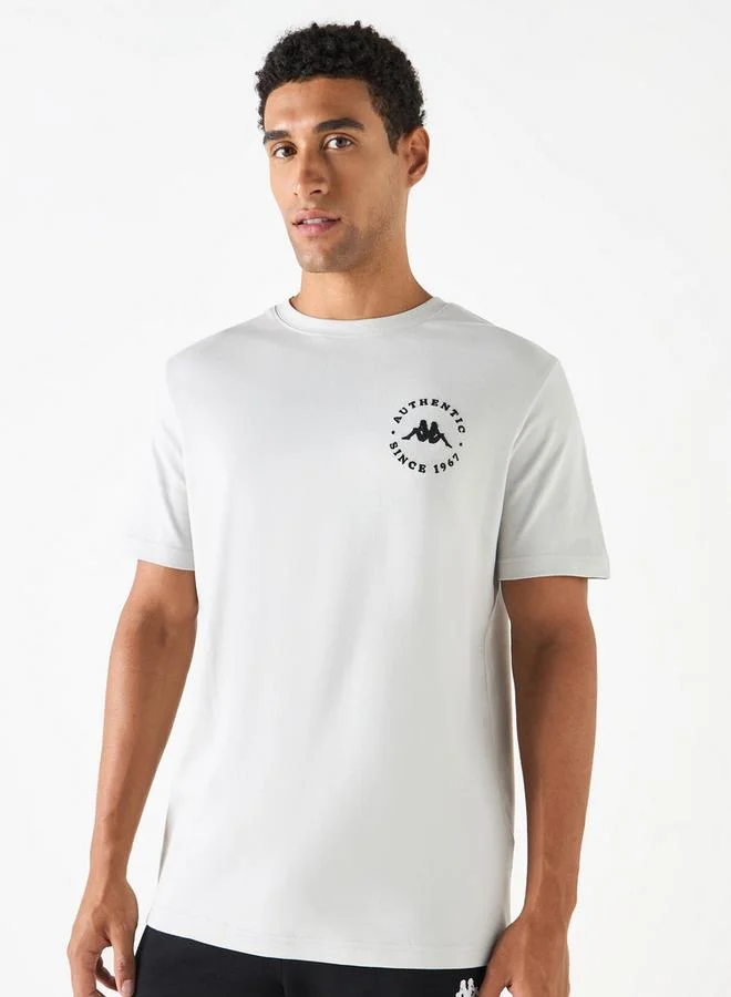 Kappa Kappa Logo Print Crew Neck T-shirt with Short Sleeves