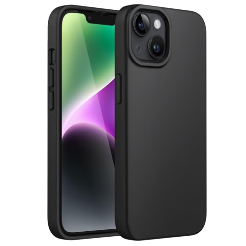 JETech Silicone Case for iPhone 14 Plus 67Inch SilkySoft Touch FullBody Protective Phone Case Shockproof Cover with Microfiber Lining Black - Image 1