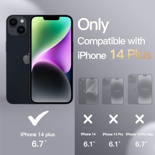 JETech Silicone Case for iPhone 14 Plus 67Inch SilkySoft Touch FullBody Protective Phone Case Shockproof Cover with Microfiber Lining Black - Image 3