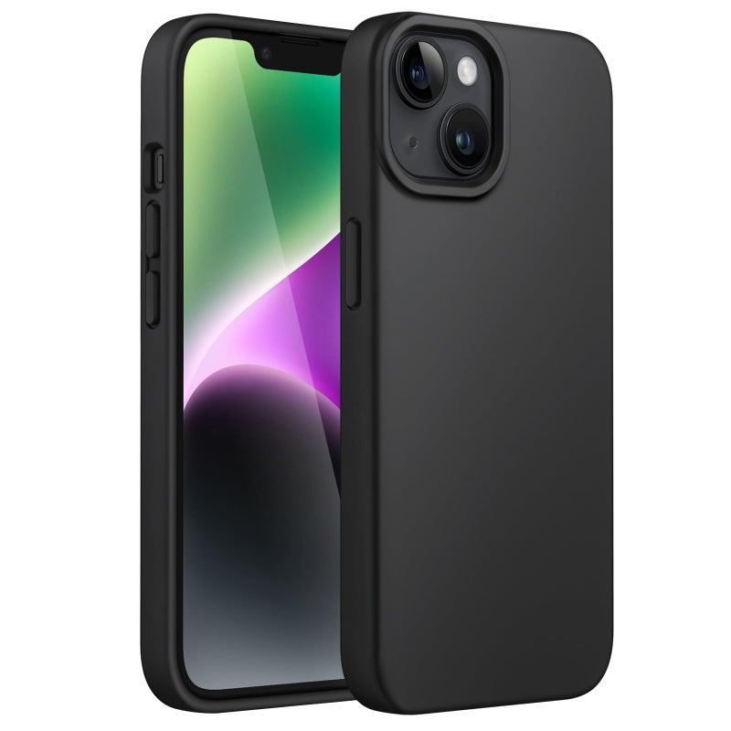 JETech Silicone Case for iPhone 14 Plus 67Inch SilkySoft Touch FullBody Protective Phone Case Shockproof Cover with Microfiber Lining Black - Image 2
