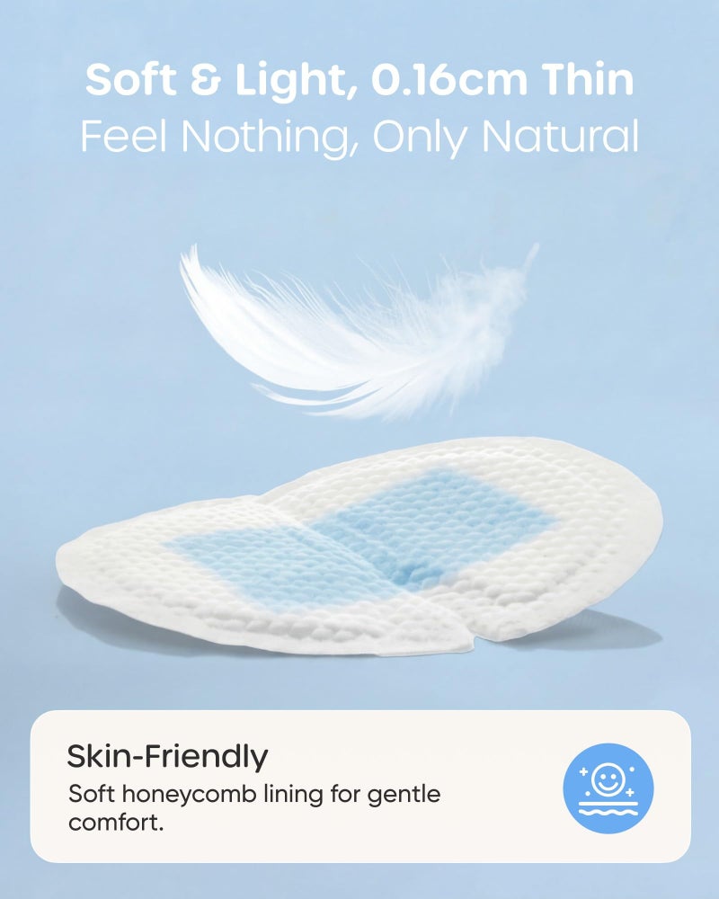Nuliie High-Absorbency Blue Core Nursing Pads 100 Count, Disposable Breast Pads for Heavy Leaking, Stay Dry Day & Night, Leakproof, Individually Wrapped - Image 4